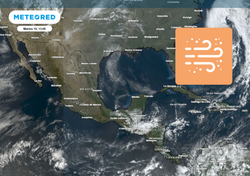 Frente frío 36 y masa de aire polar avanzan generando vientos de hasta 80 km/h con lluvias en algunos estados de México