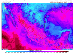 Fuertes lluvias esta primera quincena de septiembre en México por efecto de ciclones tropicales, vaguadas y el Monzón