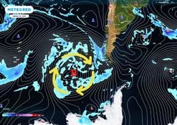 Gigantezco ciclón extratropical llevará nuevo temporal hacia Chile este fin de semana