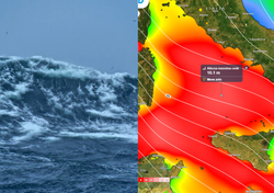 Maltempo, giovedì 12 violento ciclone extratropicale sul Sud: venti a 130 km/h e rischio onde anomale fino a 10 metri