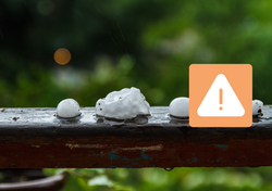 Granizo grande": AEMET activa avisos naranjas exclusivamente dedicados al pedrisco este lunes, 5 de octubre