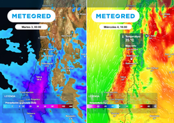 “Hasta 35 °C tras la tregua”: dorsal reactiva el calor extremo este miércoles en la Región Metropolitana