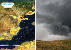 Tormentas con granizo grande y lluvias muy fuertes en 6 comunidades