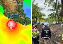 Huracán mayor Polo trae aguaceros, rachas intensas y olas de hasta 5 metros en partes de Guerrero y Michoacán