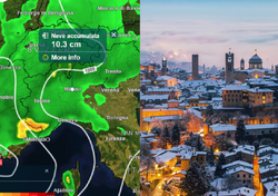 Il modello di Meteored conferma: da venerdì arriva la neve in pianura, grande nevicata in molte aree della Padana