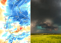 Inminente cambio brusco de tiempo: bajón de temperaturas y tormentas