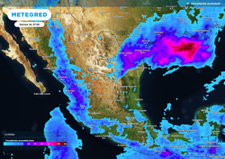 Jueves con escasas lluvias y ambiente muy calurosos sobre México, pero llegarán los remanentes de Bertha al noreste