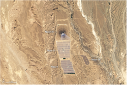 La gran planta de energía termosolar en la cuenca de Ouarzazate, Marruecos