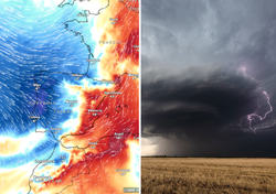 Inminente cambio de tiempo en España con tormentas fuertes y montaña rusa térmica