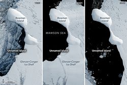 La perdida del hielo antártico deja al descubierto una nueva isla