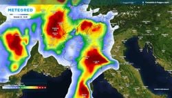 La tempesta Austen verso l'Italia: da domani nuovo intenso peggioramento, fino a 30 mm nel nord-ovest