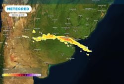 Llegan hoy alertas por vientos y por tormentas al centro de Argentina, después frío polar con heladas hasta el domingo