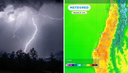 Lluvias y tormentas este lunes en Chile central. Miércoles: 27 °C