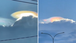 ¿Los marcianos llegaron ya?: llamativo disco luminoso sobre una nube fue capturado por cámaras en Indonesia