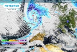 Los meteorólogos europeos coinciden en la profundización 'explosiva' de la borrasca Austen para mañana