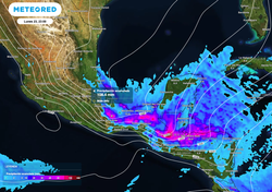 Lunes 23 de febrero: con tormentas y rachas de hasta 120 km/h al Sur y Suroeste de México