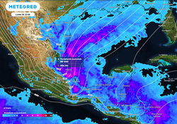 Masa de aire ártico y frente frío 25, con aguaceros y tiempo invernal en gran parte de México