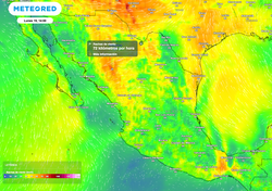 Lunes con calor, vientos fuertes, lluvias y posibles granizadas, además de la llegada de un nuevo frente frío en México