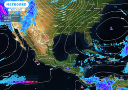 Masa de aire ártico y frente frío traen lluvias, rachas fuertes y ambiente al Noroeste de México