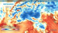 Tra mercoledì 16 e giovedì 17 crollo termico di quasi 10 °C in appena 24 ore al Centro-Nord