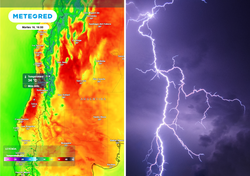 Meteochile advierte por viento, tormentas eléctricas, chubascos y altas temperaturas: estas son las regiones afectadas