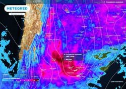 Fuerte ciclogénesis la próxima semana en Argentina, con lluvias de más de 100 mm