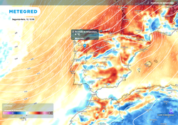 Mudança brusca de temperaturas de origem transatlântica: chegará na segunda-feira 12 a Portugal após percorrer 4000 km