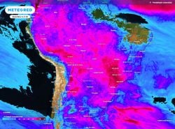 Mapas de Meteored mostram muita chuva para quase todo o Brasil