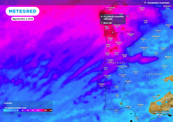 Onde choverá mais até 5 de janeiro? Mapas da Meteored revelam o início de 2025 em Portugal