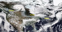¿Podrían llegar los humos de los incendios forestales de Canadá a España?