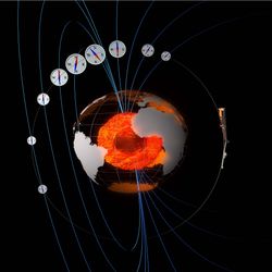 El polo magnético de la Tierra se desplaza hacia el oeste 