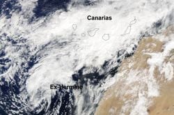 Precipitaciones históricas en Canarias por Hermine con un SCM incluido
