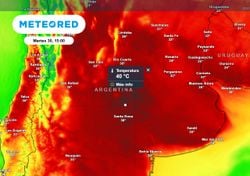 Próximos 7 días en Argentina: hasta 300 mm de lluvia acumulada en el norte; ola de calor en el centro con más de 35 °C