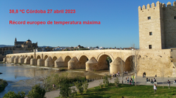 Récord extraordinario de temperatura máxima en Europa continental en abril: Córdoba 38.8 ºC