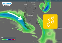 Río atmosférico dejará hasta 180 mm en el sur de Chile
