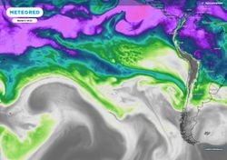 Río atmosférico extremo dejará hasta 150 mm de lluvias hasta el jueves: caerán entre Atacama y Los Lagos