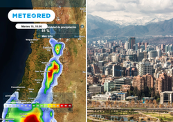 Descenso térmico en Santiago: nubes y probabilidades de lluvia este martes