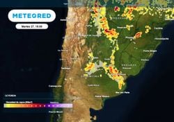 Se amplía el alerta naranja por tormentas severas del SMN: el frente frío complica el domingo