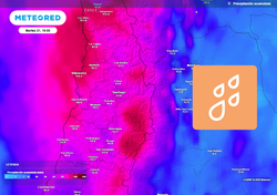 Se aproximan dos sistemas frontales a Santiago: dejarán hasta 50 mm, nieve y ventiscas entre lunes y martes