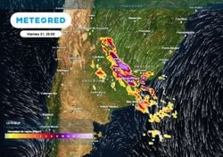 48 horas con tormentas fuertes, nevadas, viento Zonda y ráfagas de 150 km/h