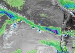 Frente y río atmosférico dejarán hasta 50 mm de lluvia en el sur de Chile desde esta tarde