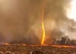 Argentina: surpreendentes redemoinhos de fogo atingem o norte do país