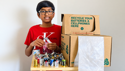 Sri Nihal creó con solo 10 años una red global de reciclaje de pilas, ahora su proyecto llega a 85 millones de personas