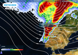 Tempestade Pedro: aproxima-se uma frente atlântica que deixará chuva em todas estas zonas amanhã a partir das 9 horas
