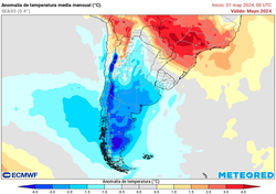 El frío quedará instalado y las lluvias serán aisladas