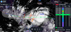 La tormenta tropical Julia llegará como peligroso huracán a América Central