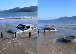 Una tromba marina, tormentas y un mar muy agitado marcaron el inicio de enero en el centro-sur de Brasil: las imágenes