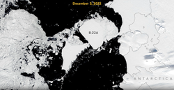 Un gran iceberg de larga vida se separa de la Antártida