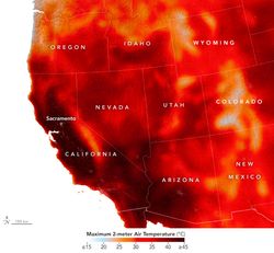 Una ola de calor duradera en el oeste de los EE.UU continentales