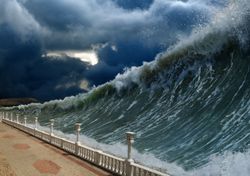 Spannende Studiet: Ein kolossaler 90-Meter-Tsunami!
